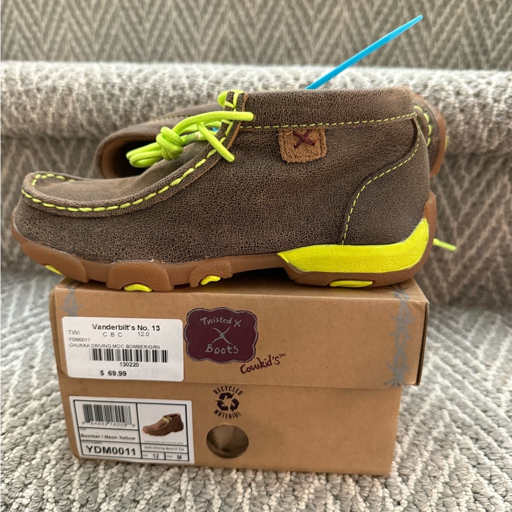 Twisted X Kids Shoes - Brown and Yellow
